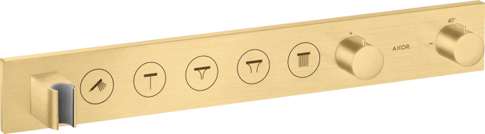 Hansgrohe AXOR ShowerSolutions Thermostatmodul Select 670/90 Unterputz für 5 Verbraucher brushed gold optic