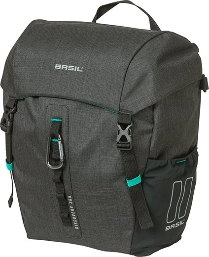 Basil Discovery 365D M Einzeltasche MIK Hooks Gepäcktasche black melee