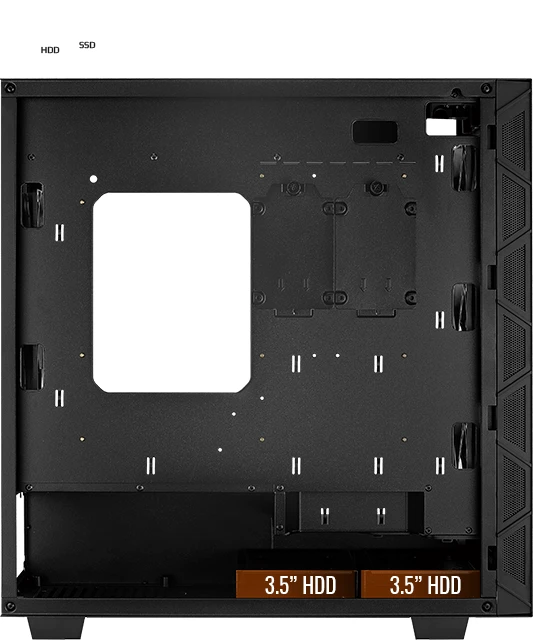 AeroCool Flo, schwarz, Glasfenster