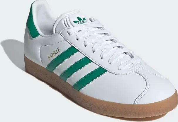 adidas Gazelle cloud white/bold green/gold metallic (Herren)
