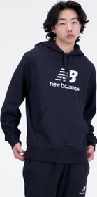 New Balance Essentials Stacked Logo French Terry Hoodie schwarz (Herren)