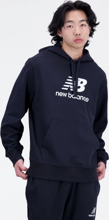 New Balance Essentials Stacked Logo French Terry Hoodie schwarz (Herren)