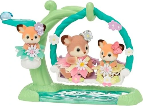 Epoch Sylvanian Families - Spiel-Sets - Reh Babys mit Blumenschaukel Spielset