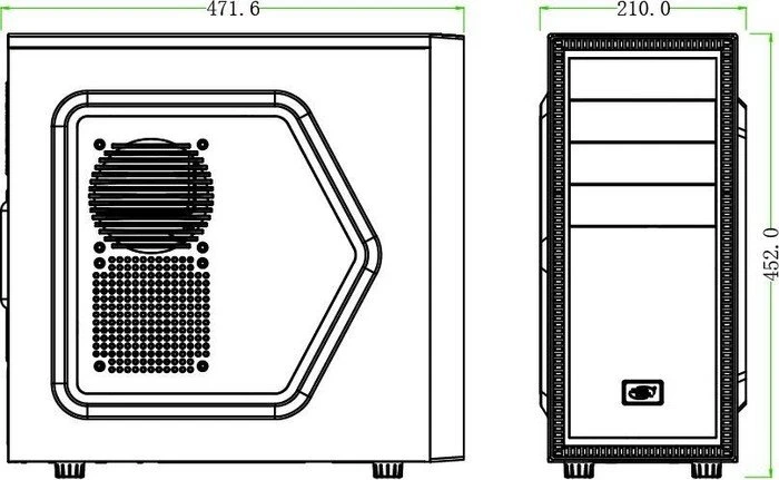 DeepCool Tesseract SW schwarz, Acrylfenster