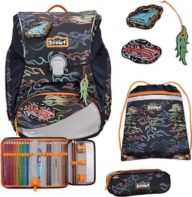 Scout Alpha Safety Light Flames Schultaschen-Set, 4-tlg.