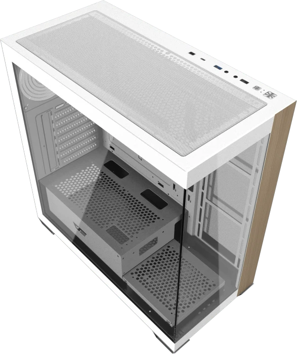 DarkFlash DS900W White, Glasfenster