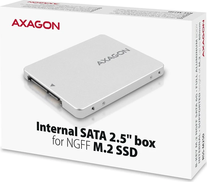 Axagon 2.5" SATA M.2 Box, SATA > M.2