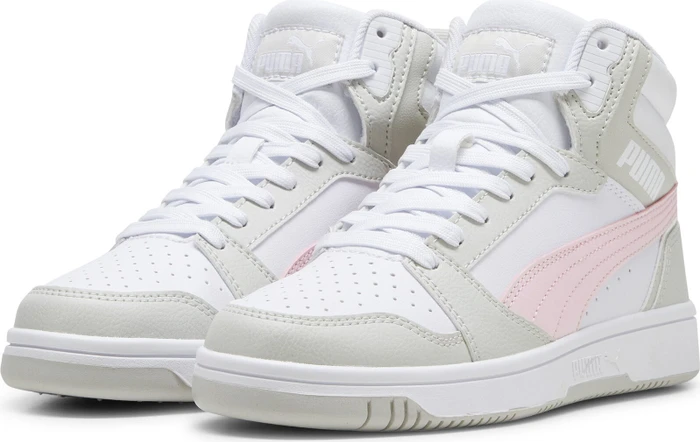 Puma Rebound V6 Mid puma white/frosty pink/sedate gray (Junior)