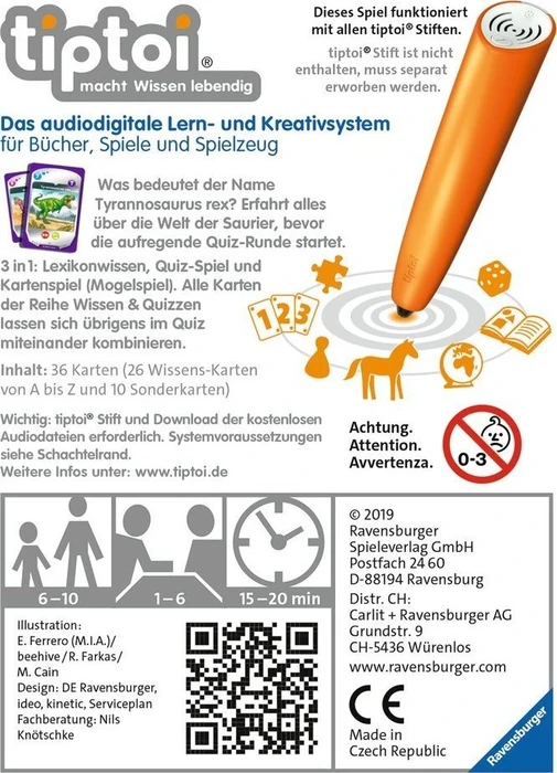 Ravensburger tiptoi Spiel: Wissen & Quizzen: Die Welt der Saurier