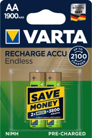 Varta Recharge Accu Endless Energy Mignon AA NiMH 1900mAh, 2er-Pack