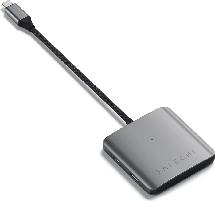 Satechi 4-Port USB-C Hub with Power Delivery, Space Grey, USB-C 3.1 [Stecker]