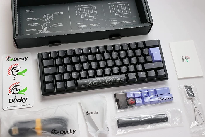 Ducky One 3 Mini PBT, LEDs RGB, Classic Black, MX RGB CLEAR, USB, DE