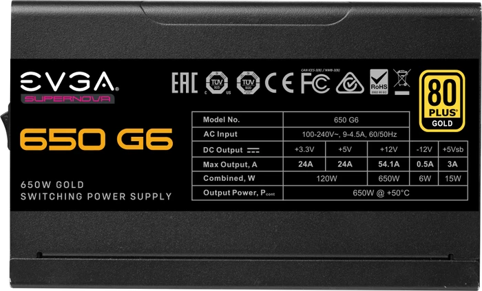 EVGA SuperNOVA G6 650 650W, ATX