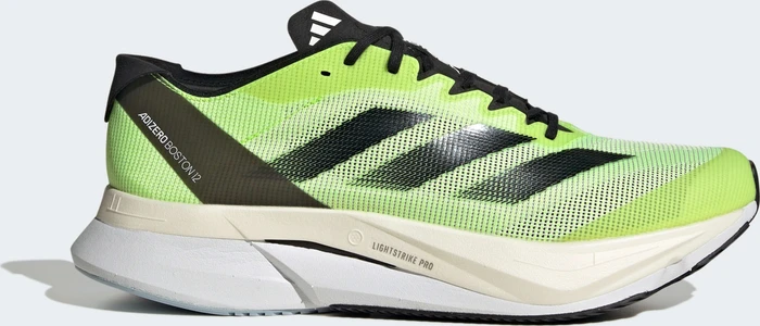 adidas Adizero Boston 12 cloud white/core black/lucid lemon (Herren)