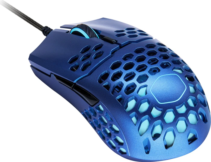 Cooler Master MasterMouse MM711 Blue Steel Edition RGB Gaming Maus blau, USB