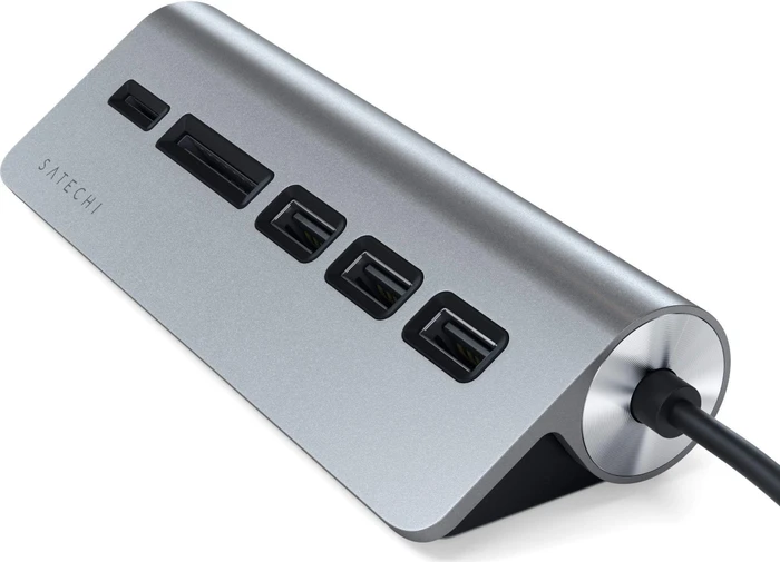 Satechi USB-C Combo Hub, Space Gray, USB-C 3.0 [Stecker]