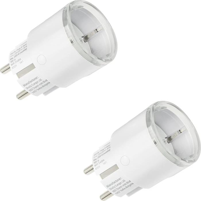 Shelly Plug S Gen3, weiß, 2500W, Smart-Steckdose, 2er-Pack