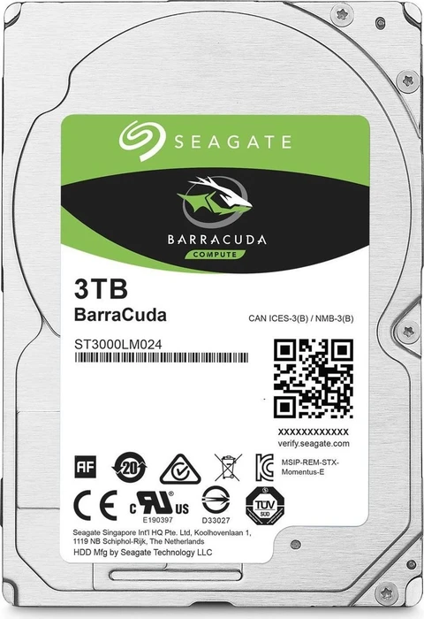 Seagate BarraCuda Compute 3TB, 512e / 2.5" / SATA 6Gb/s