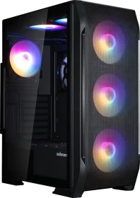 Zalman N7 Plus V2, schwarz, Glasfenster