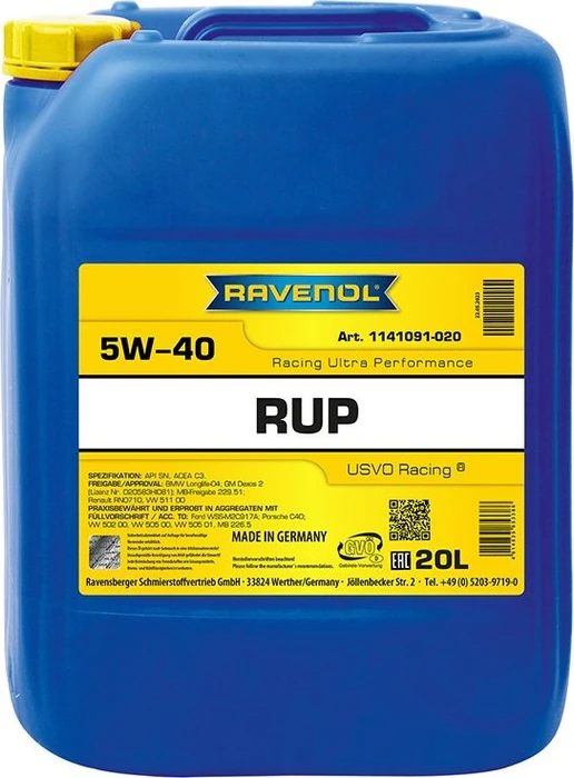 Ravenol RUP Racing Ultra Performance SAE 5W-40 20l