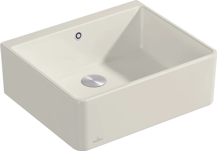 Villeroy & Boch Spülstein Becken mittig mit Ablauffernbedienung crema