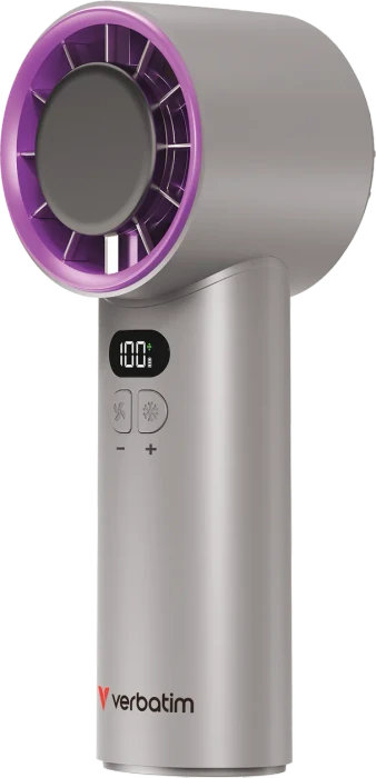 Verbatim Cool 'n' Go Ice Touch Handventilator grau/violett