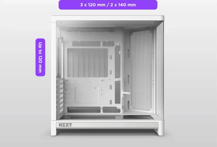 NZXT H6 RGB+ [2026] White, Glasfenster