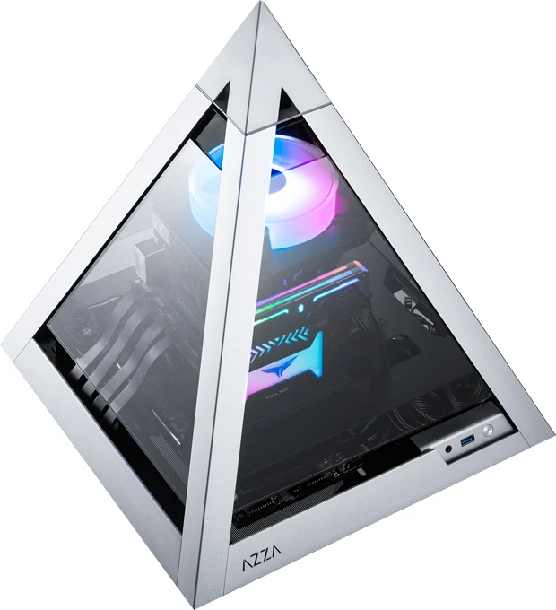 AZZA Pyramid Mini 806, Glasfenster, Mini-ITX