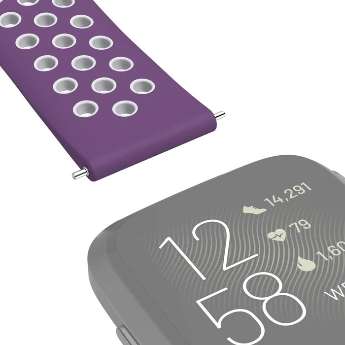 Hama Ersatzarmband Sport für Fitbit Versa 2 grau/violett