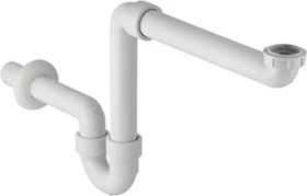 Geberit Röhrensiphon für Waschtisch, Raumsparmodell, Abgang horizontal, weiß-alpin, 40mm