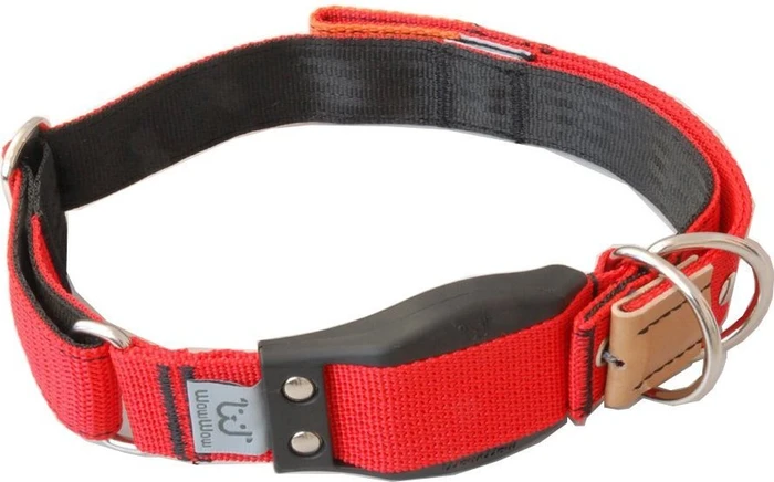 WowWow Professional Halsband, mit integrierter Leine, rot