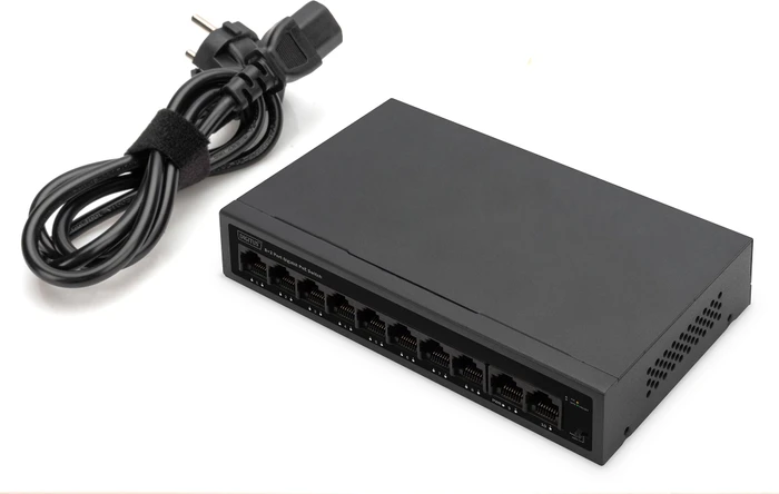 Digitus DN-953 Desktop Gigabit Switch, 10x RJ-45, 60W PoE+