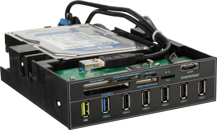 Enermax Mighty Charger ECR501 Multi-Slot-Cardreader, USB 3.0 19-Pin Stecksockel [Stecker]