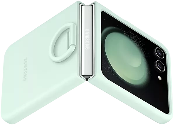 Samsung Silicone Case with Ring für Galaxy Z Flip 5 Mint