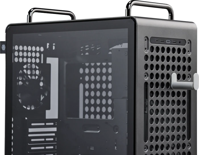 Cooler Master Qube 540 Stardust Iron, schwarz, Glasfenster