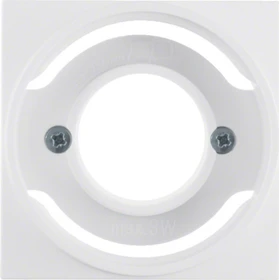Berker S.1/B.3/B.7 Zentralstück für Lichtsignal E14, polarweiß matt