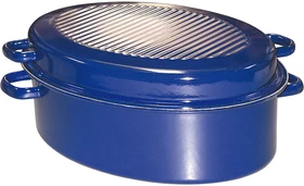 Riess Gänsebräter oval 42cm blau