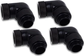 Alphacool Eiszapfen 90° L-Winkeladapter G1/4" AG auf G1/4" IG, deep black, 4er-Pack
