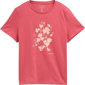 Tom Tailor Print T-Shirt kurzarm berry red (Damen)
