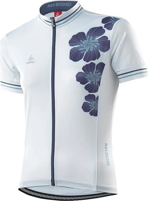 Löffler Bike Hotbond Full-Zip Trikot kurzarm white/night blue (Damen)