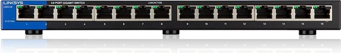 Linksys LGS100 Desktop Gigabit Switch, 16x RJ-45