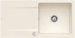 Villeroy & Boch Siluet Flat 980x490mm Einbau Becken reversibel mit Ablauffernbedienung crema