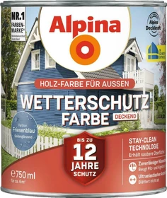 Alpina Farben Wetterschutz-Farbe deckend außen friesenblau, 750ml