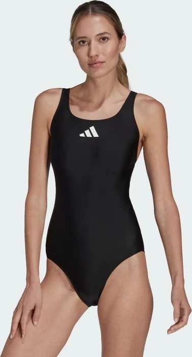adidas 3 Bar Logo Badeanzug schwarz/weiß (Damen)