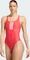 adidas 3-Streifen V-Back Badeanzug semi lucid red/white (Damen) Vorschaubild