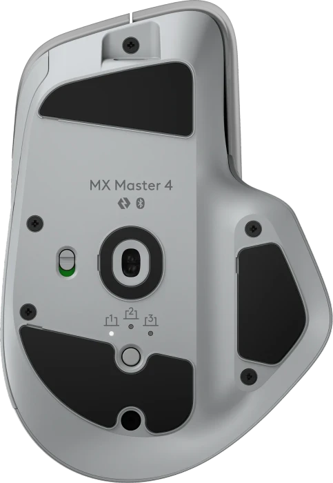 Logitech MX Master 4 Pale Grey, hellgrau, Logi Bolt, USB/Bluetooth