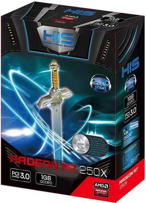 HIS Radeon R7 250X iCooler, 1GB GDDR5, VGA, DVI, HDMI