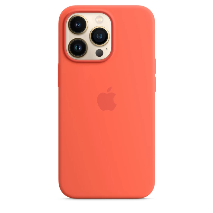 Apple Silikon Case mit MagSafe für iPhone 13 Pro Nektarine
