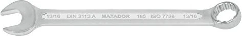 Matador 0185 Ring-Maulschlüssel zöllig, 13/16"x250mm