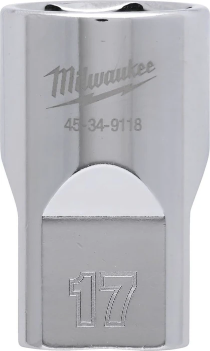 Milwaukee Four Flat Außensechskant Steckschlüssel 1/2", 17x38mm, 1 Stück